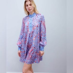 Stine Goya Jasmine Pre Spring 2020 Jungle Scene  Tiered Dress XXS Prairie Whimsy